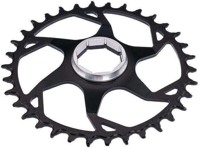 SRAM Kettenblatt Eagle Transmission E-MTB 34 Zähne schwarz Kettenblatt aus Stahl, Kettenlinie 55 mm