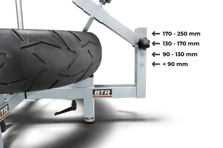BTR Reifenmontiergerät EVO2® Set für Ducati Einarmschwingen