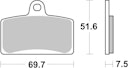 Vorschaubild SBS Bremsbelag 821HF Street Ceramic