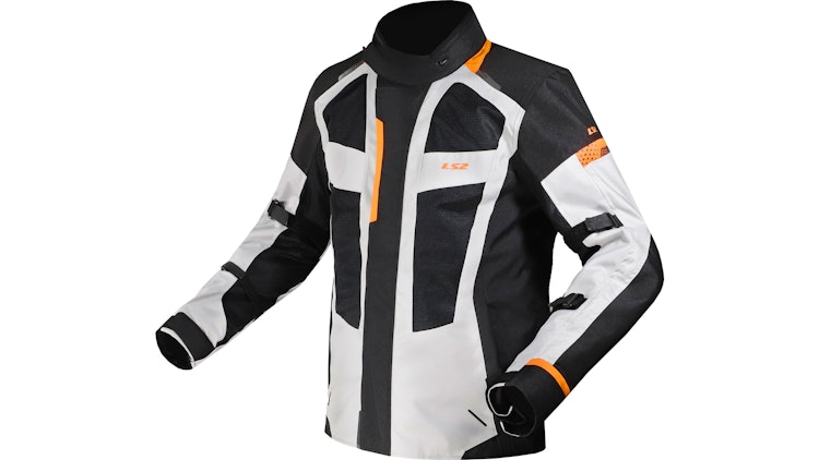 LS2 Scout Jacke Schwarz / Grau / Orange Herren Gr.xxl