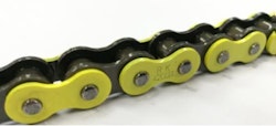 RK 520H Kette (114 Gl., Gelb) für Aprilia RX 125, Cagiva Mito 125, Honda CA 125 Rebel, Yamaha WR 250 F, XV 125 Virago und YZ 250