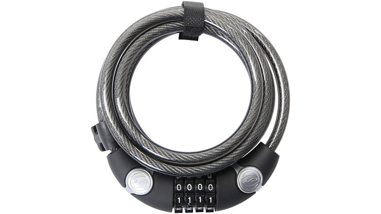 CONTEC Zahlen-Spiralkabelschloss EcoLoc 185 cm schwarz