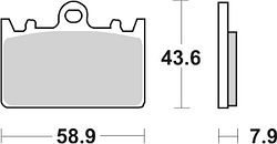 SBS Bremsbelag 666HF Street Ceramic