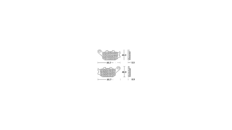 TRW Bremsbelag Typ SH Sintermetall mit ABE, Bremsbelag "MCB 634" Satz