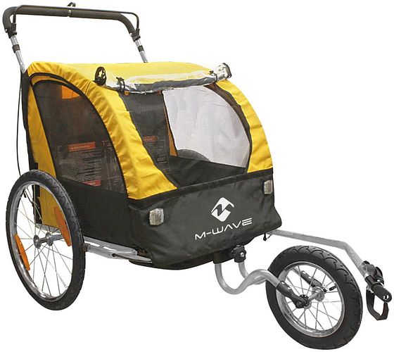 M-Wave Kinderanhänger Kids Ride 3 in 1 gelb