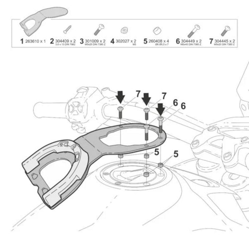 SHAD CLICK SYSTEM FAST TANK BAG MOTO GUZ [M012CS]