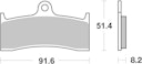 Vorschaubild SBS Bremsbelag 676H.CT Street High Power Carbon