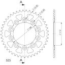 Vorschaubild Supersprox Alu-Kettenrad 525 44Z (Rot)