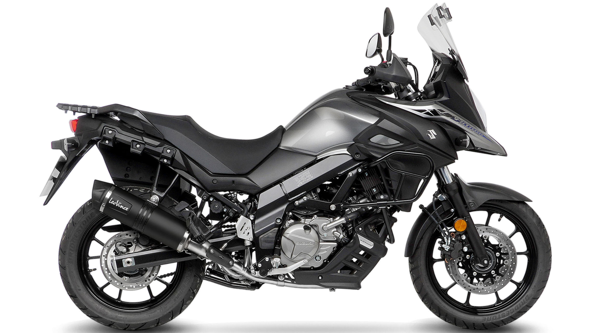 LeoVince SLIP-ON Edelstahl SBK LV ONE EVO Schwarz für SUZUKI V-STROM 650/XT mit Katalysator