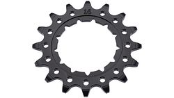 KMC Steck-Zahnkranz 16 Zähne 1/2" x 1/8" Aluminium für Rohloff schwarz