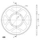 Vorschaubild Supersprox Alu-Kettenrad 428 63Z (Rot)