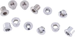 CONTEC Kettenblattschraube C.Nut silber passend für 3-fach Kurbeln, 4-Arm, 4 Stü