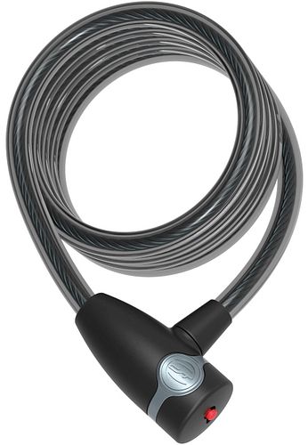 CONTEC Spiralkabelschloss EcoLoc 185 cm schwarz Ø 12 mm, Sicherheitsstufe: 6