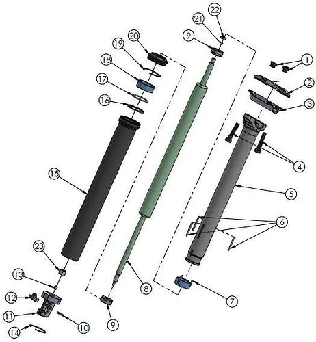 CONTEC Service-Kit Nara Drop Kit B silber für 40 mm Verstellbereich