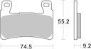 Vorschaubild SBS Bremsbelag 860H.HS Street High Performance Sinter