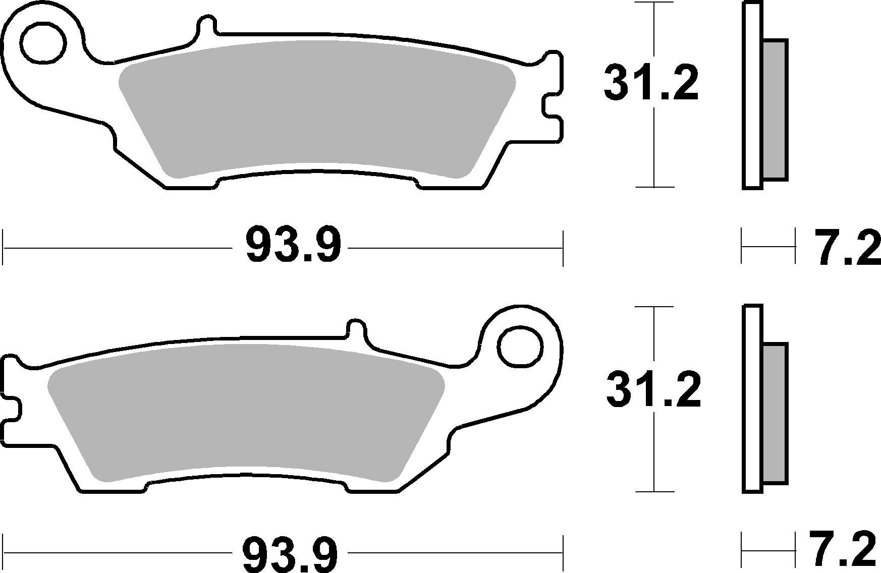 SBS Bremsbelag 840RSI Offroad Racing Sinter