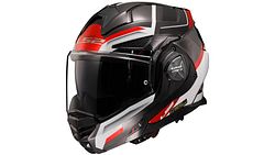LS2 Klapphelm FF901 Advant X Spectrum L Schwarz / Weiß / Rot