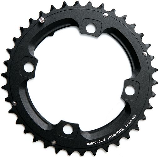 Truvativ Kettenblatt MTB 38 Zähne schwarz mit Bolzen, für Kurbel ohne Kettenschutz