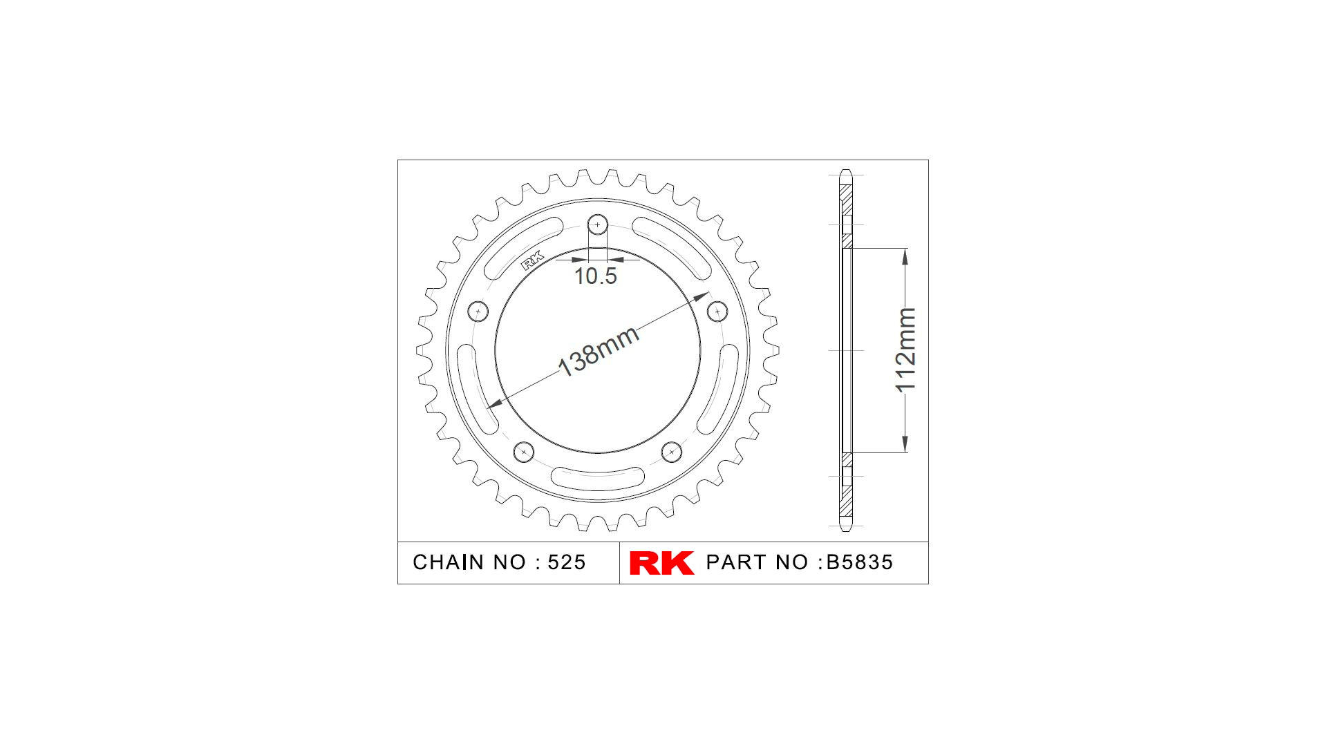 RK Kettenrad 5835 47 Zähne