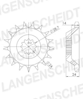 Supersprox Ritzel 530 17Z