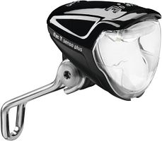 Busch + Müller Scheinwerfer Lumotec Eyc schwarz "T senso plus", mit Schalter für Nabendy