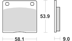 TRW Bremsbelag Typ PC, Organisch Performance Comfort, Bremsbelag "MCB 73" Satz