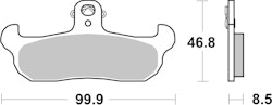 SBS Bremsbelag 608SI Offroad Sinter