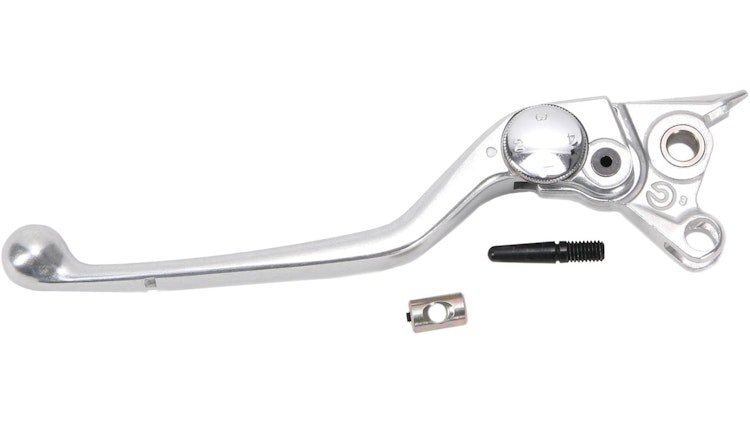 Brembo Kupplungshebel Aluminium poliert, Kupplungshebel Einstellbar, Länge 173 mm