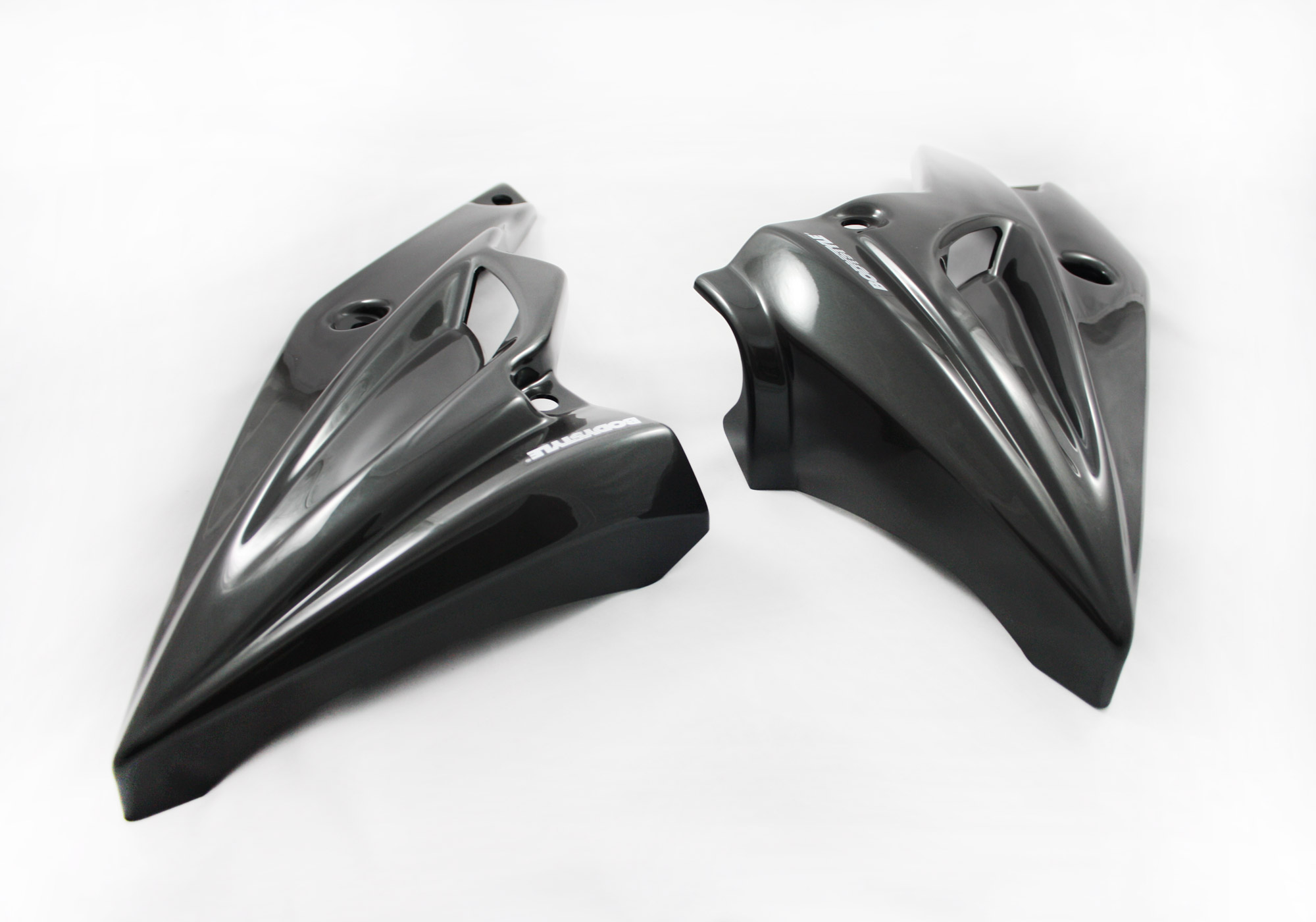 BODYSTYLE Sportsline Bugspoiler ABS Kunststoff grau für KAWASAKI Z900 