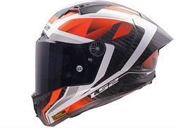 LS2 Integralhelm FF805 Thunder Carbon GP Aero M Weiß / Rot Raute