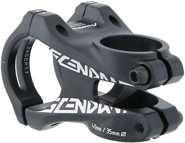 Truvativ Vorbau Descendant 40 mm schwarz 35 Lenkerklemmung, weißes Dekor