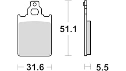 TRW Bremsbelag Typ Organisch Standard mit ABE, Bremsbelag "MCB 651" Satz