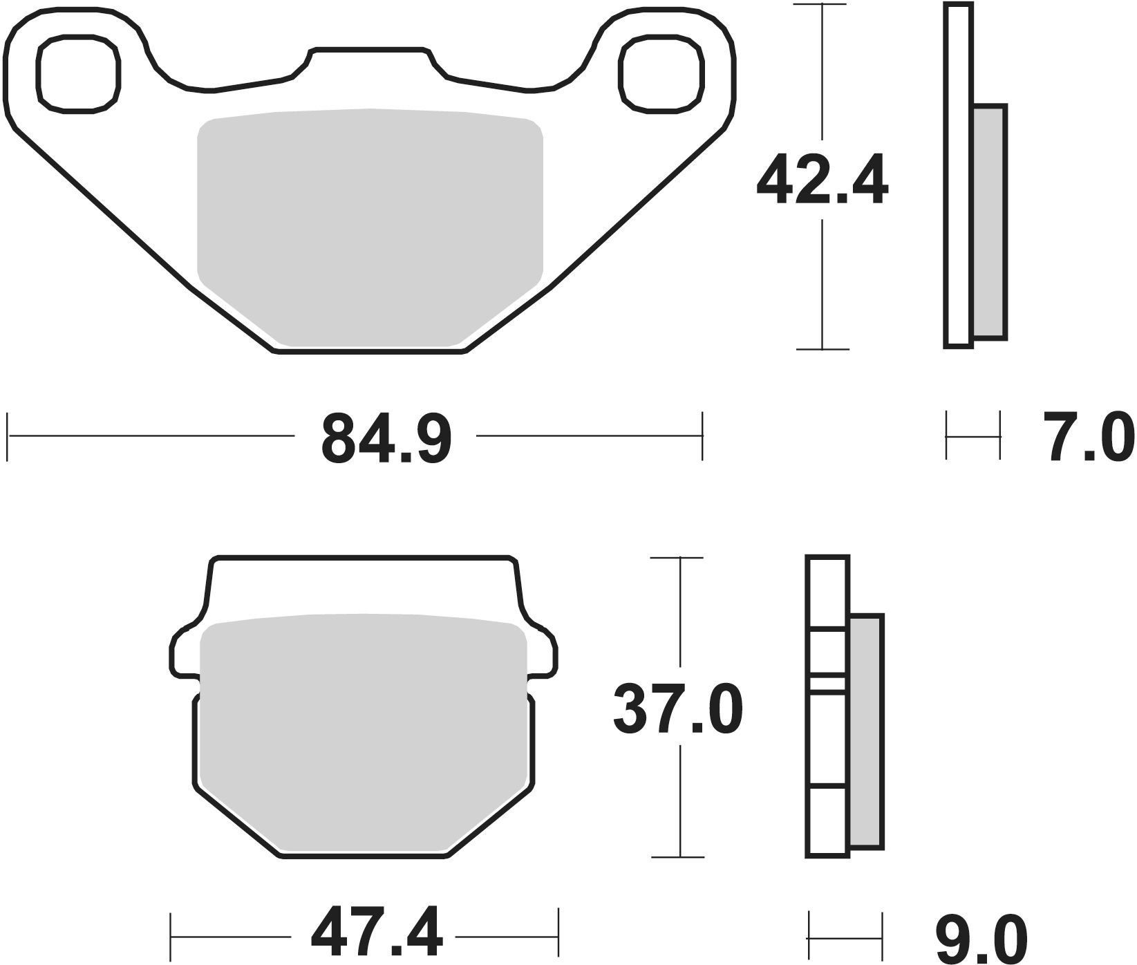 SBS Bremsbelag 544HF Street Ceramic