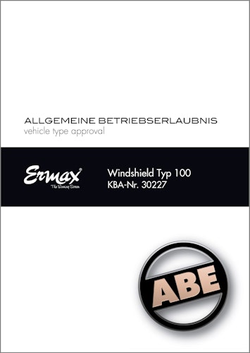 ERMAX ABE Windschutzscheibe Windschutz /200105