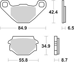 SBS Bremsbelag 651HF Street Ceramic
