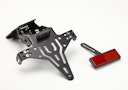 Vorschaubild PROTECH V-SHAPE Kennzeichenhalter SET mit Reflektor und Beleuchtung Alu & Stahl Schwarz für KAWASAKI Z900, Z900 (70 kW)