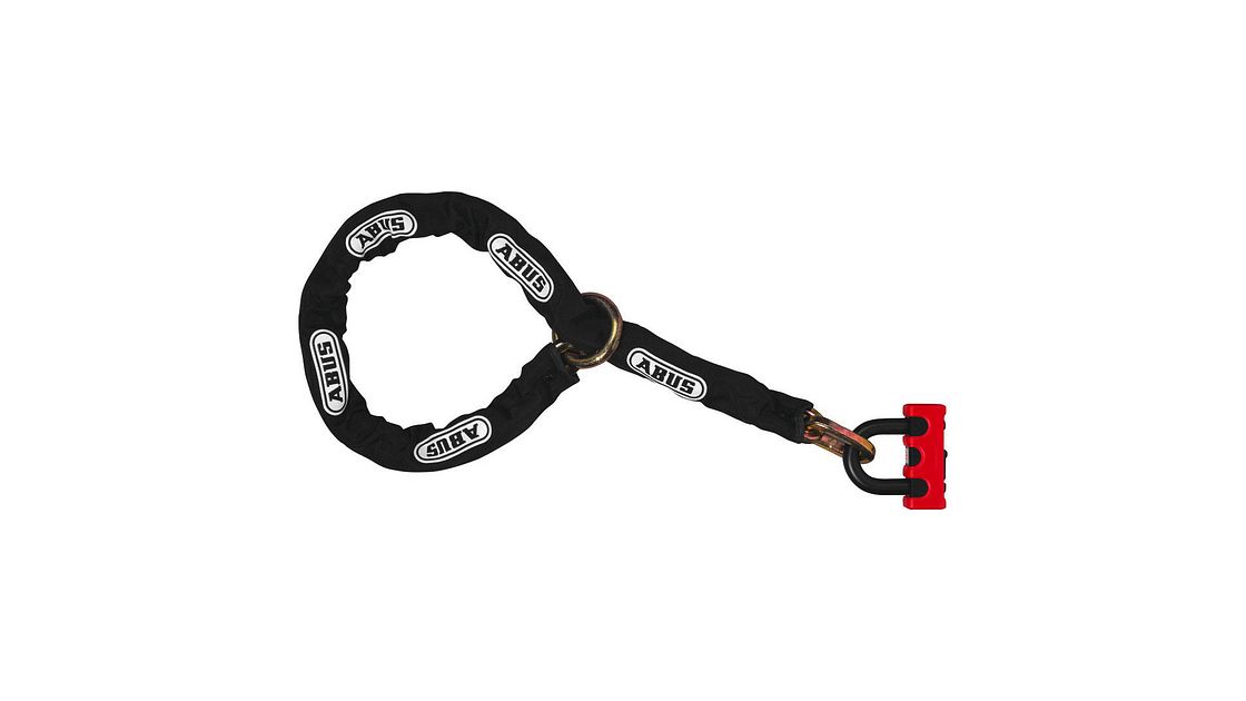 ABUS Granit Power XS 67/105HB50 + Chaîne 10KS120 – Antivol Moto Niveau 16, Rouge, Combo Cadenas + Chaîne Loop Noir
