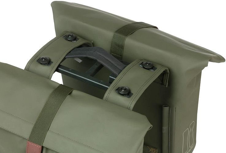 Basil City Double Pannier Bag Doppeltasche grün moss green MIK 2.0