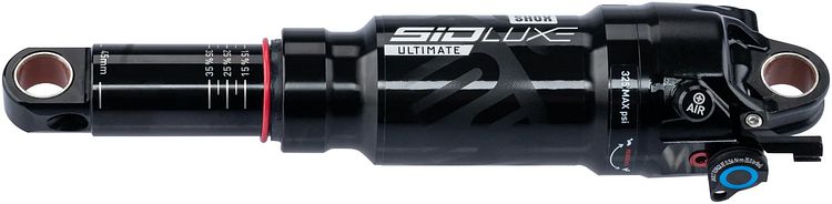 RockShox Federbein SIDLuxe Ultimate 3P 190 mm x 45 mm schwarz SoloAir, Body Standard, inkl. Hardware (