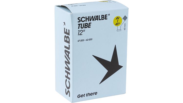 Schwalbe Schlauch Nr. 1 12 Zoll Schraderventil (AV), 40 mm, 45° abgewink