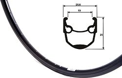 Ryde Felge Andra 10 28 Zoll 36 Loch schwarz