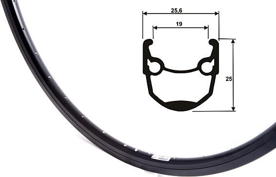 Ryde Felge Andra 10 28 Zoll 36 Loch schwarz