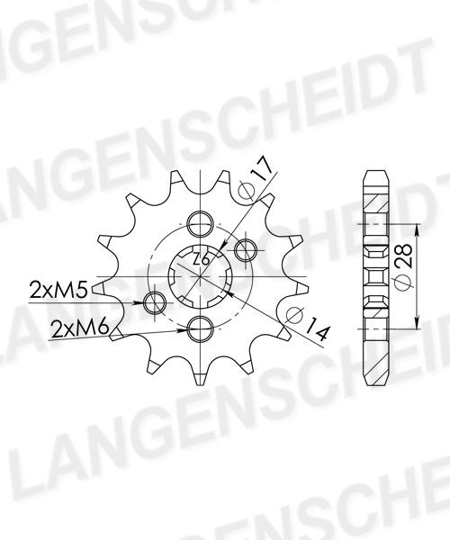 Supersprox Ritzel 428 14Z