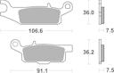 Vorschaubild SBS Bremsbelag 849RSI Offroad Racing Sinter