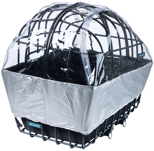 Pieper Regenschutzhaube Luna für Tierkorb silber / transparent