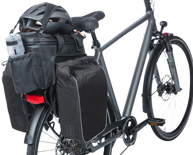 Basil Gepäckträgertasche Miles XL Pro schwarz black orange