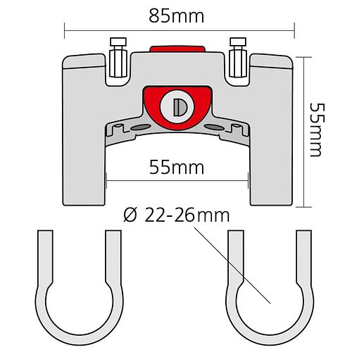 KLICKfix Lenkeradapter KLICKfix mit Schloss