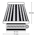 Vorschaubild MIW Luftfilter M5005 Power-Filter Ø48mm, 74x62mm