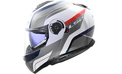 LS2 Klapphelm FF908 Strobe II L Weiß / Blau / Rot Monza