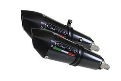 GPR Endschalldämpfer Ducati MonsTEr 1100 2009/10 Pair EC-Approv. slip-on exhaust Gpe Ann. Poppy